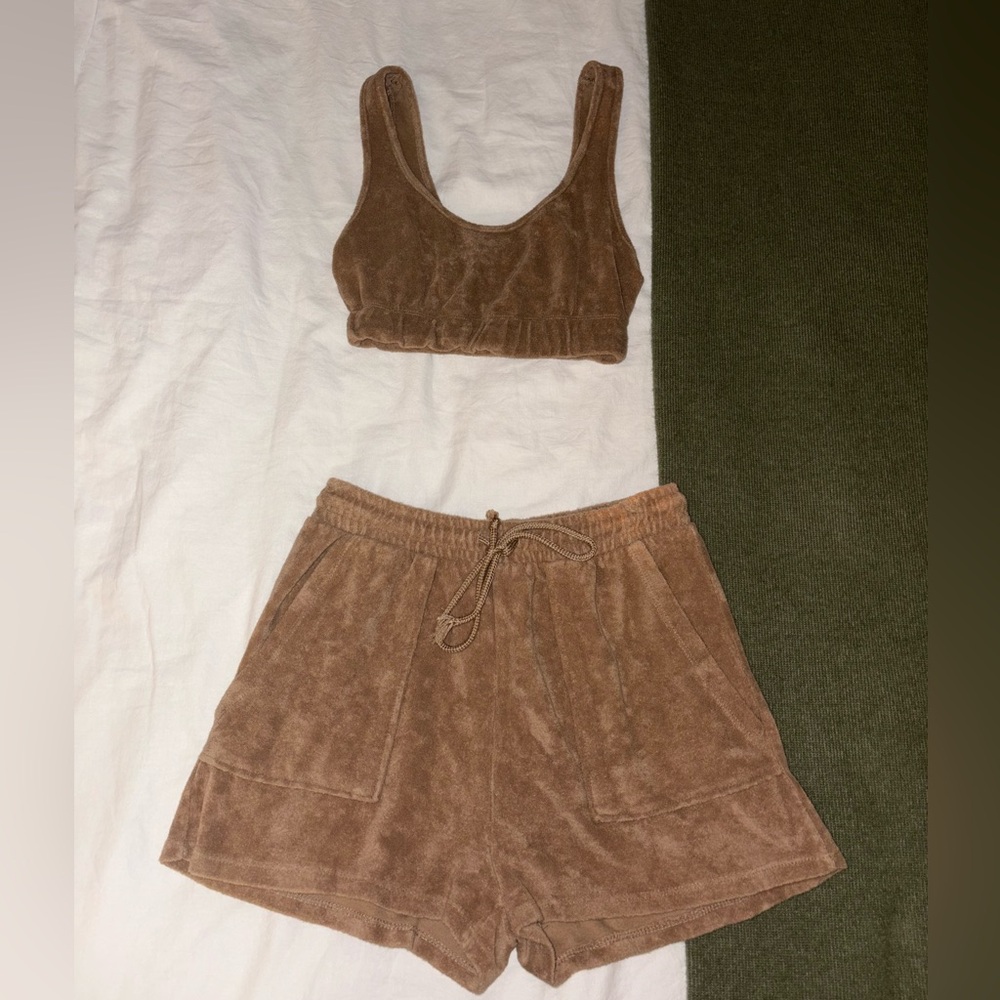 Zara Brown Short and Top Set